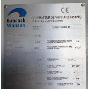 Chaudière vapeur BABCOCK WANSON VAP 600 R