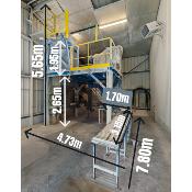 Installation de mélange, dosage et pesage pour produits pâteux sur plateforme