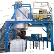 Installation de mélange, dosage et pesage pour produits pâteux sur plateforme