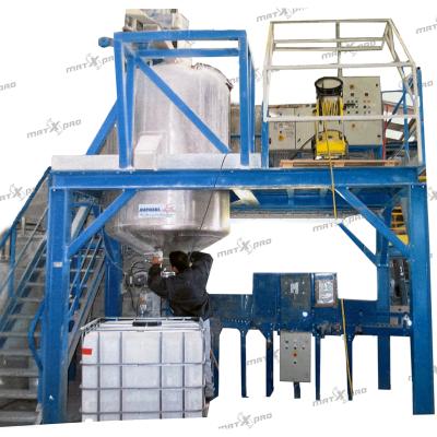 Installation de mélange, dosage et pesage pour produits pâteux sur plateforme